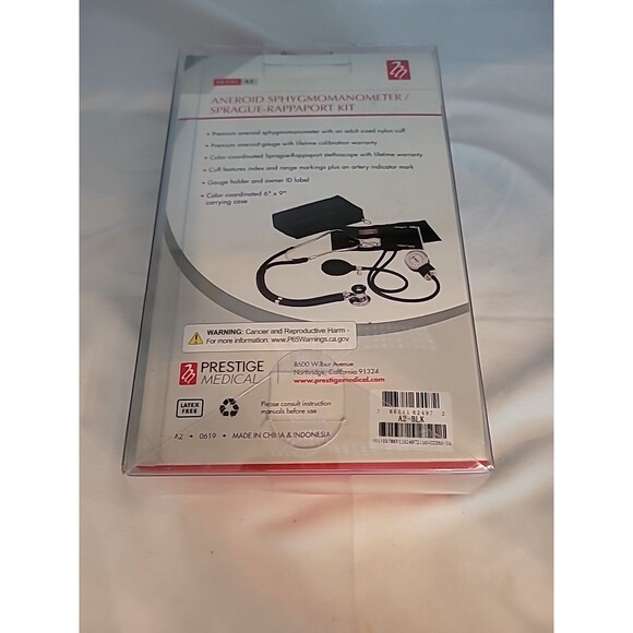 PRESTIGE A2-BLK ANEROID SPHYGMOMANOMETER / SPRAGUE-RAPPAPORT KIT New - Picture 9 of 15